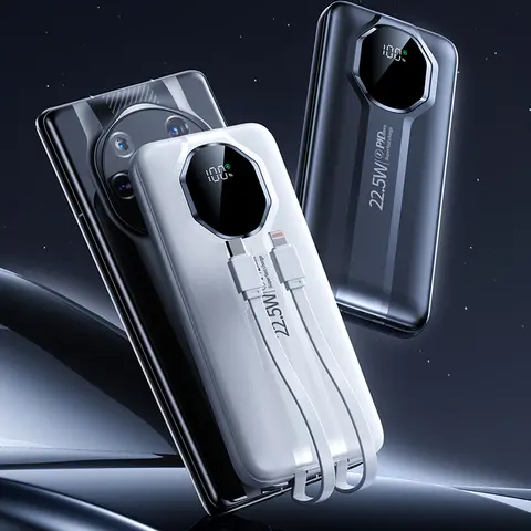 30,000mAh super fast charging powerbank high capacity &high quality actual capacity portable pocket size powerbank for traveling ,4usb output port-black