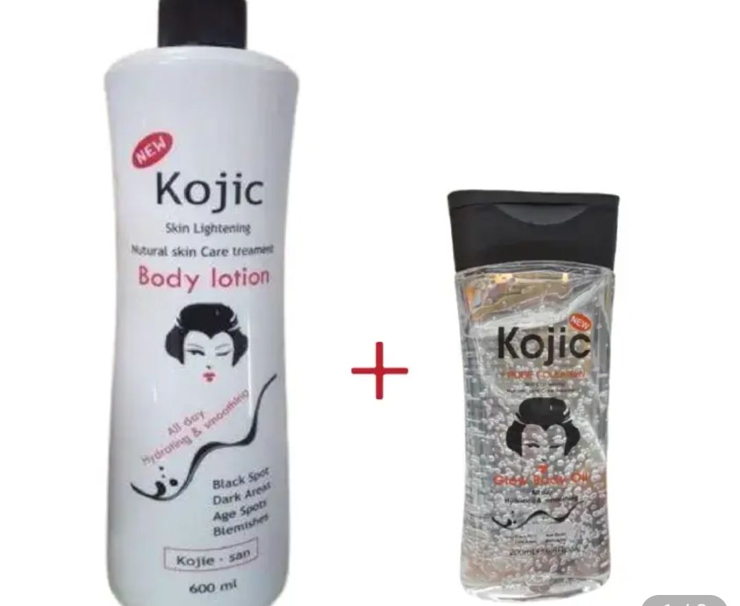 Kojie San Skin Lightening Body Lotion + Kojic Pure Collagen Skin Lightening Glow Body Oil