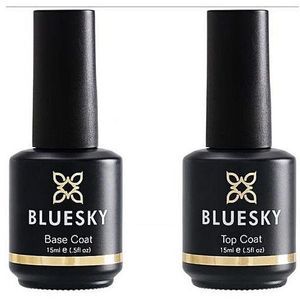 BlueSky Blue Sky Alluring Gel Nail Polish Top Coat & Base Coat- 15ml