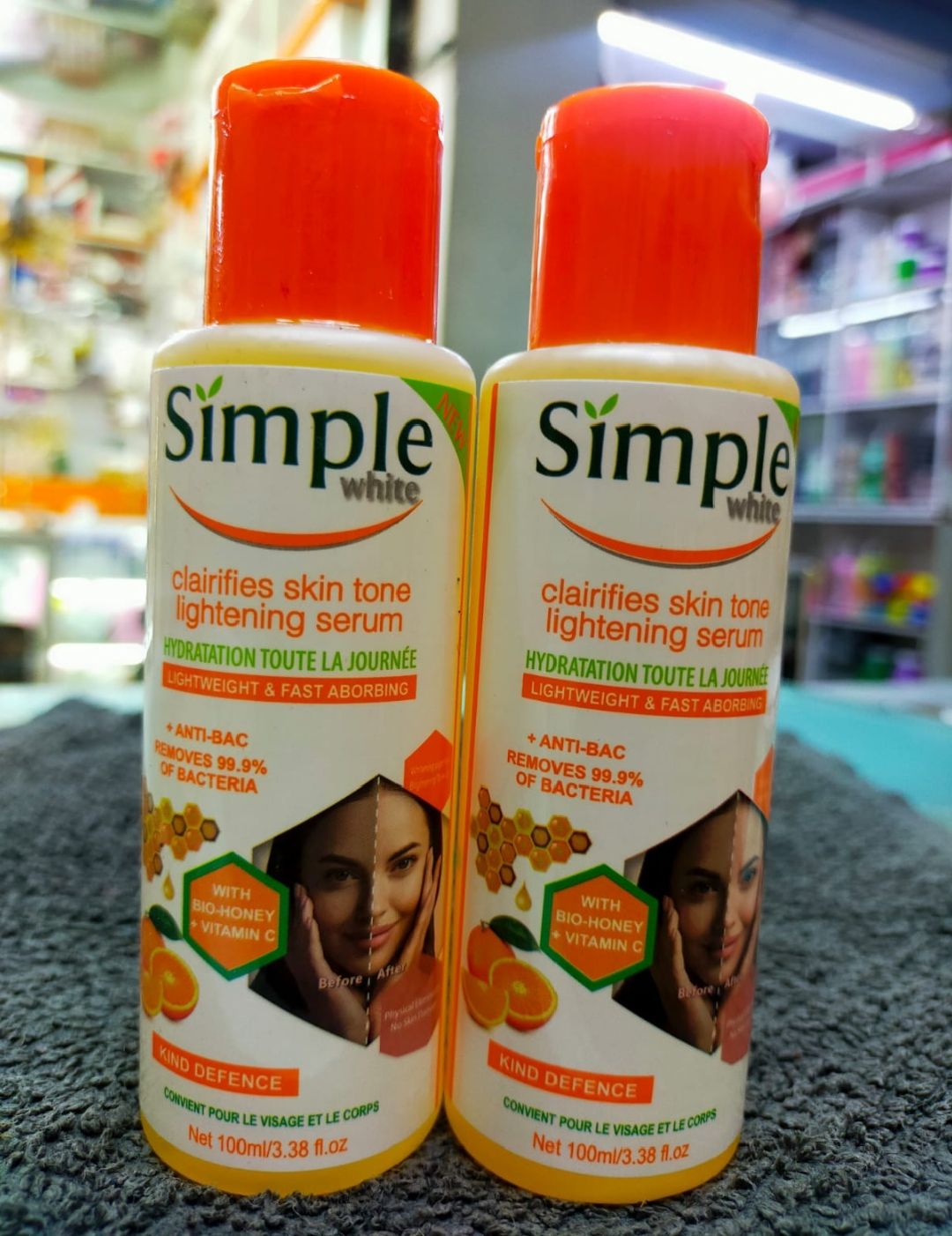 Simple White Clarifying Skin Tone Lightening Serum with Bio-Honey & Vitamin C.