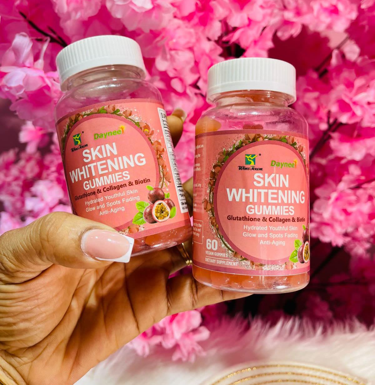 Skin Whitening Gummies with Glutathione and Collagen