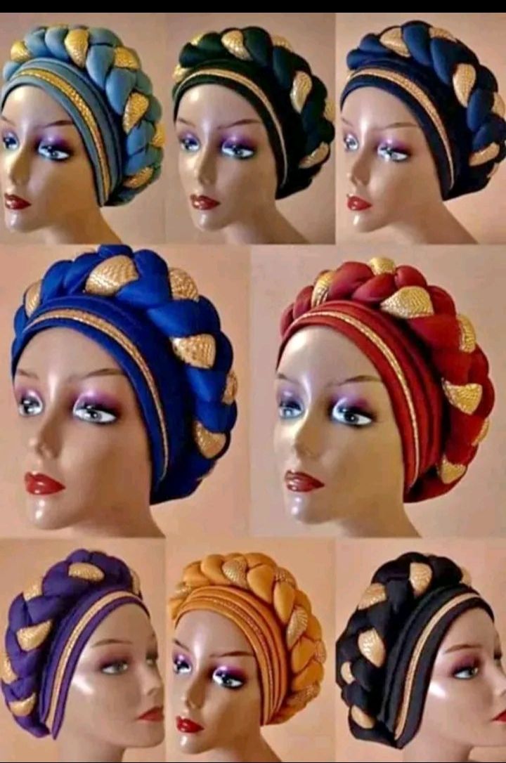 African Turban Cap Braided Head Wrap/Head Turban/Head Wear
