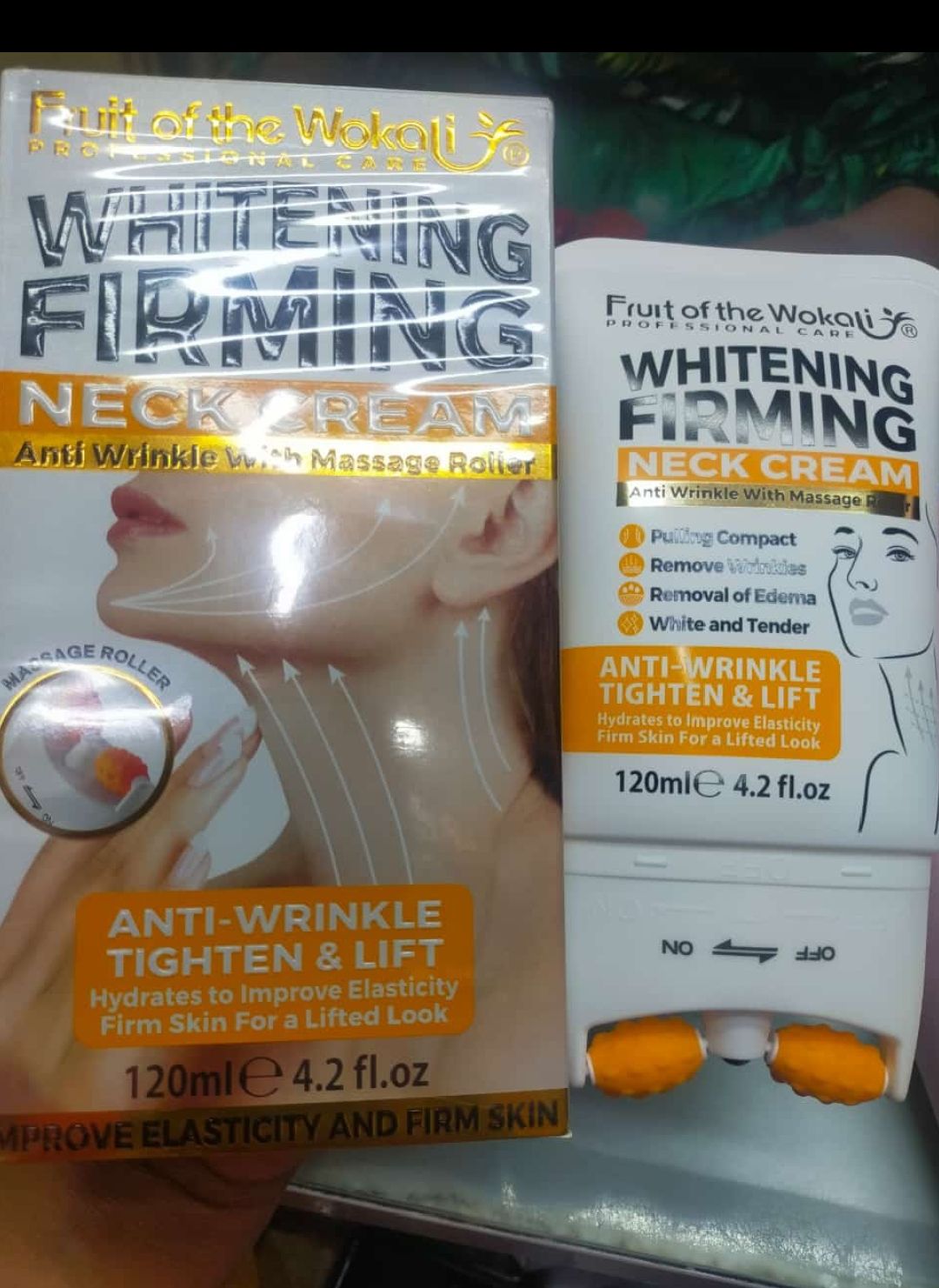 Whitening Firming Neck Cream Anti-Wrinkle with Massage Roller-120ml