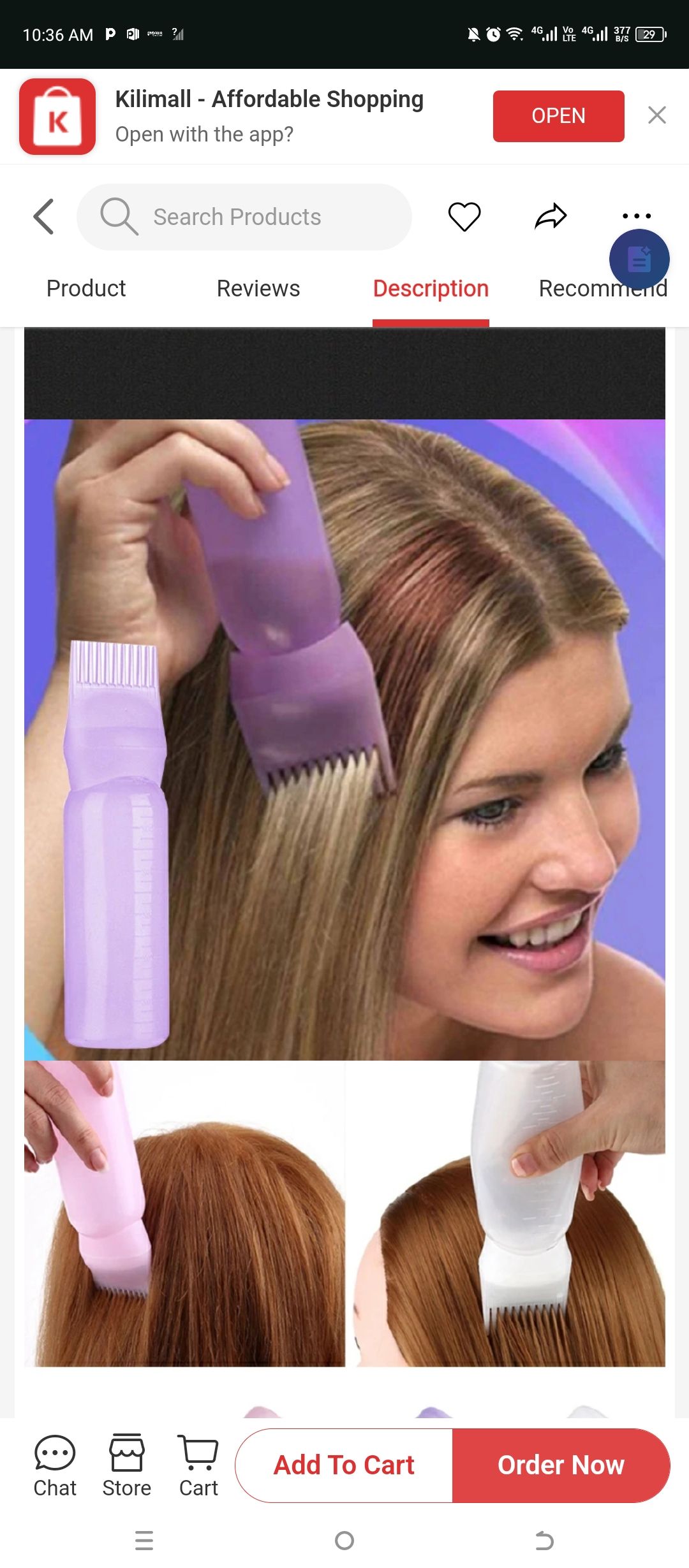 Hair Oil Root Applicator Bottle