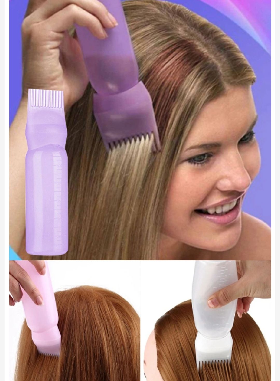 Hair Oil Root Applicator Bottle