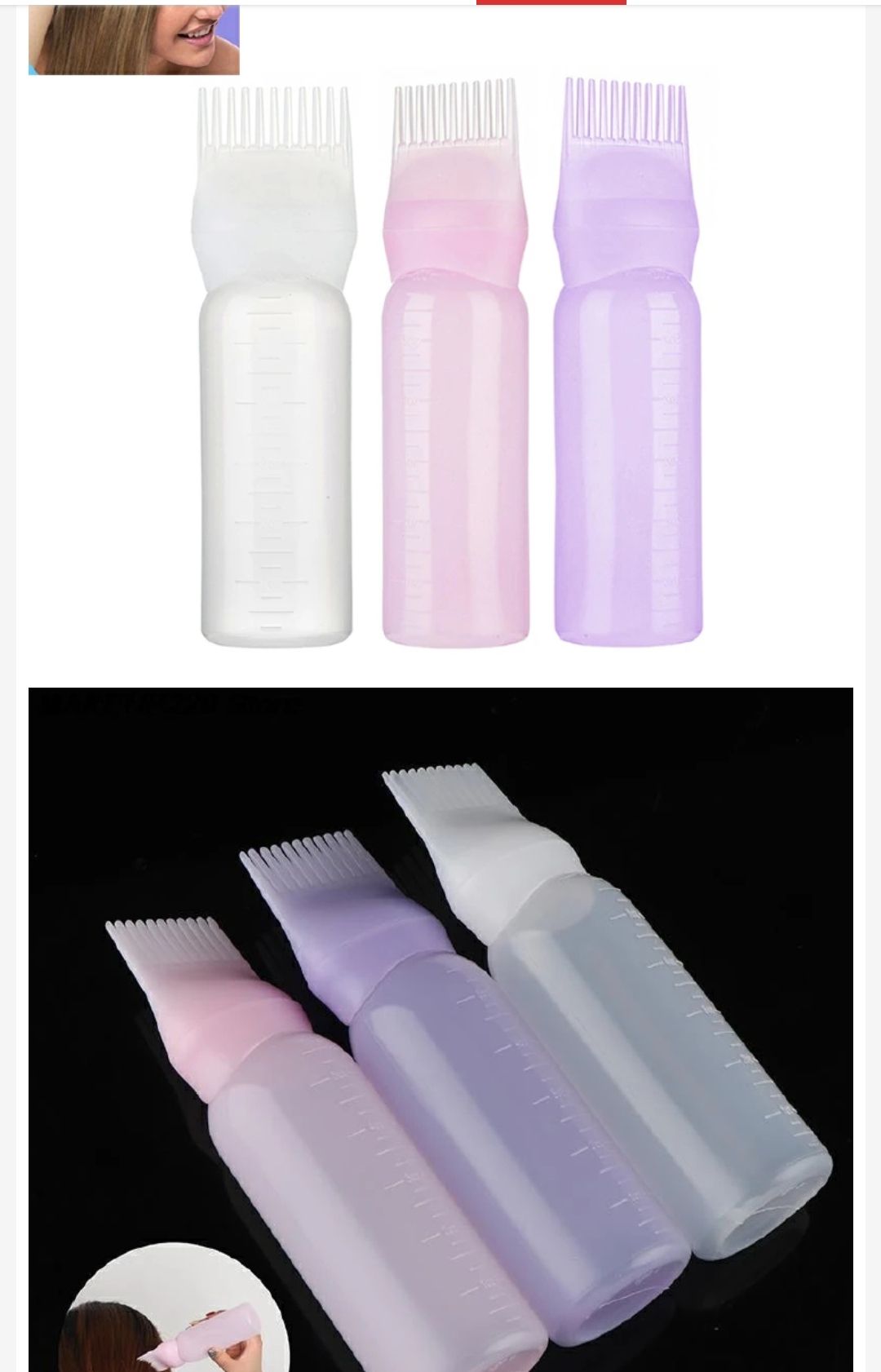 Hair Oil Root Applicator Bottle