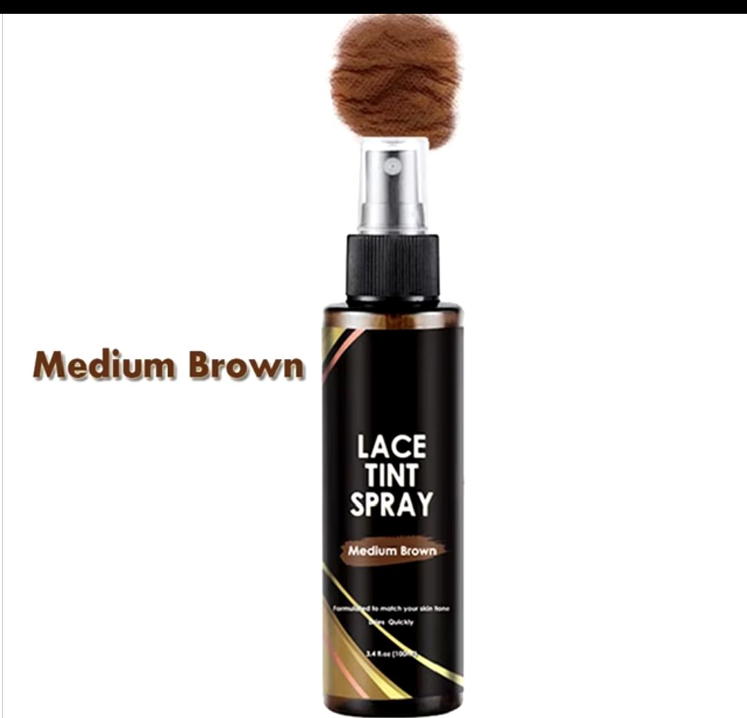 Lace Tint Spray For Lace Wigs For Closures, Wigs And Closure Front- Medium Brown