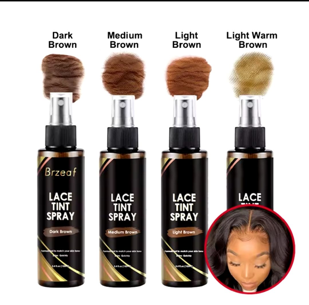 Lace Tint Spray For Lace Wigs For Closures, Wigs And Closure Front- Medium Brown
