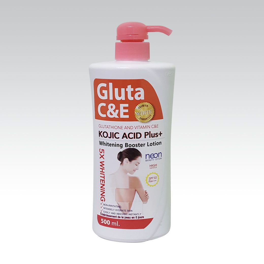 Gluta C & E Neon Gluta Bleaching Mineral Kojic Acid+ Whitening Booster Lotion/ Soap