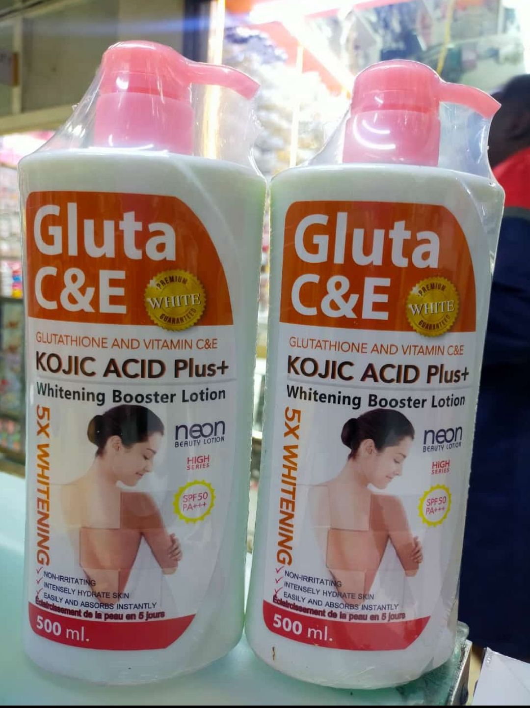 Gluta C & E Neon Gluta Bleaching Mineral Kojic Acid+ Whitening Booster Lotion/ Soap