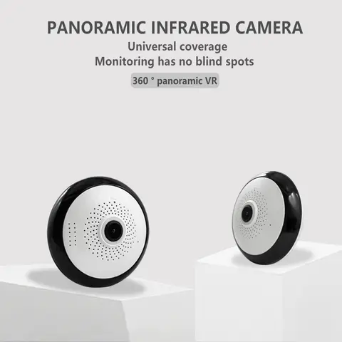 Small CCTV CAMERA HIDDEN WIRELESS CAMERA 3MP Wifi Panorama Camera 3MP Security Camera 360 Degree Panoramic Fisheye IP Camera Night Vision Cctv Surveillance Camera, motion detection, 2way audio,HD vide