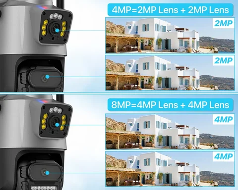 WireleCCTV CAMERA 6MP WIRELESS CAMERA 6MP Wifi Panorama Camera 8MP Security Camera 360 Degree Panoramic Fisheye IP Camera Night Vision Cctv Surveillance Camera, motion detection, 2way audio,HD vide