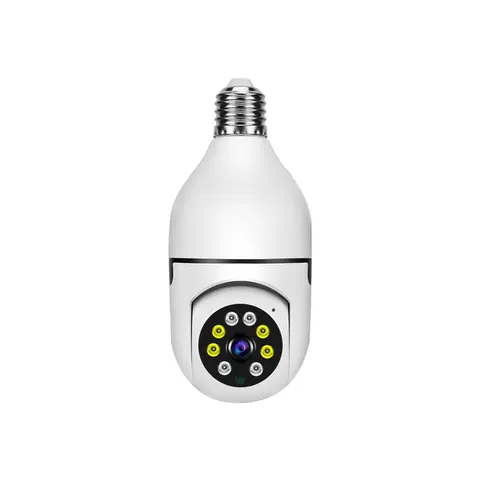 1080P CCTV WIFI BULB CAMERA Support two-way voice real-time intercom 2. Mobile phone remote monitoring, There is a timely alarm prompt, and the head mov