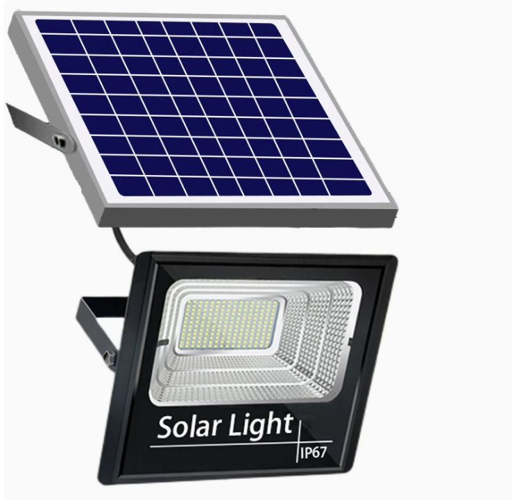 100W Solar Floodlight Dusk to dawn solar security light super bright solar security light for residential compound, street, garden, company compound yards