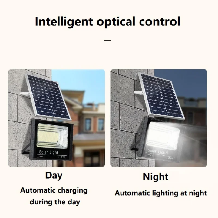 100W Solar Floodlight Dusk to dawn solar security light super bright solar security light for residential compound, street, garden, company compound yards