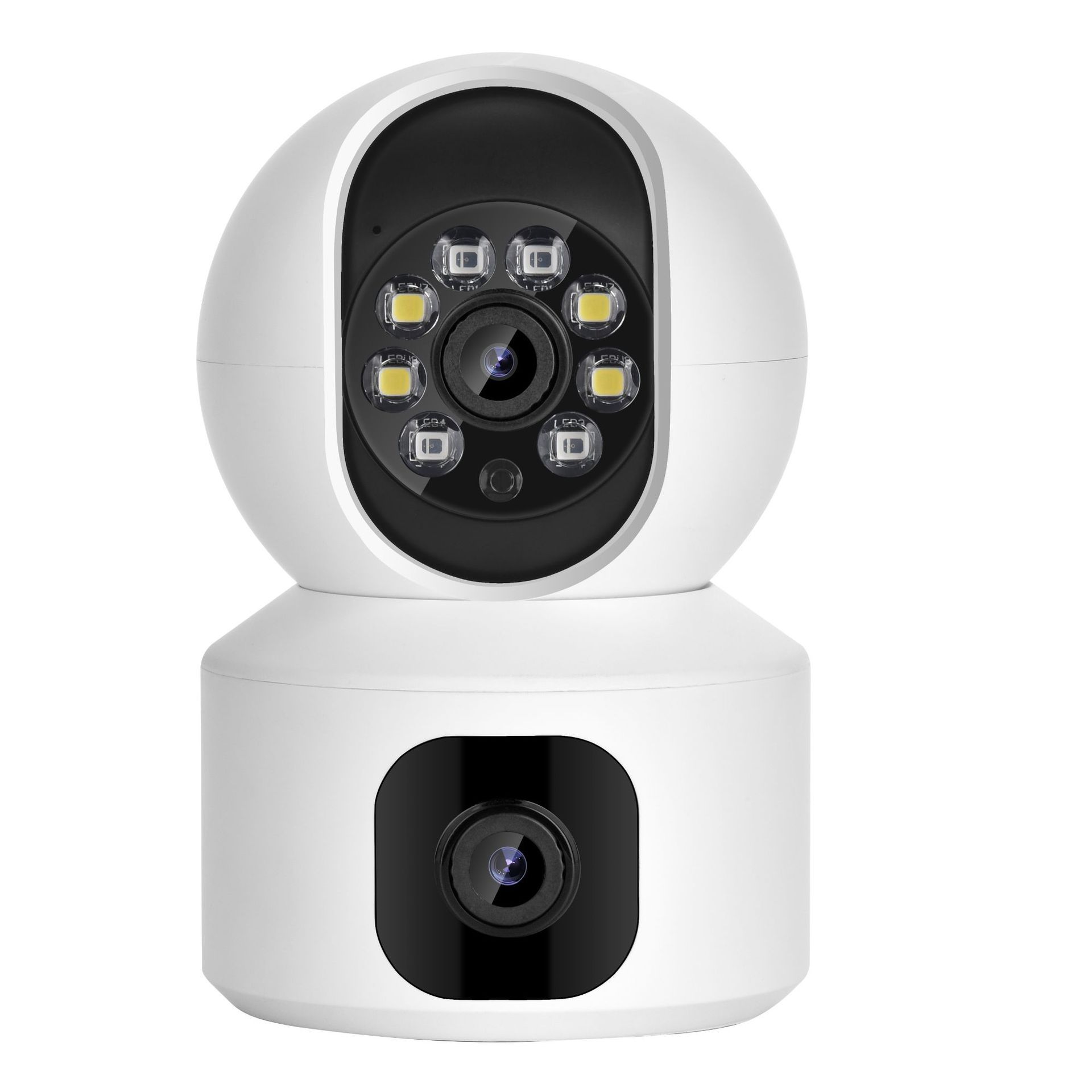 4G Dual lens CCTV camera wireless CCTV camera with 2 recording lens This Double Lens PTZ Bulb 4G camera can be used to monitor two activities simultaneouslyDual Lens V380 Smart Indoor Camera HD Wirele