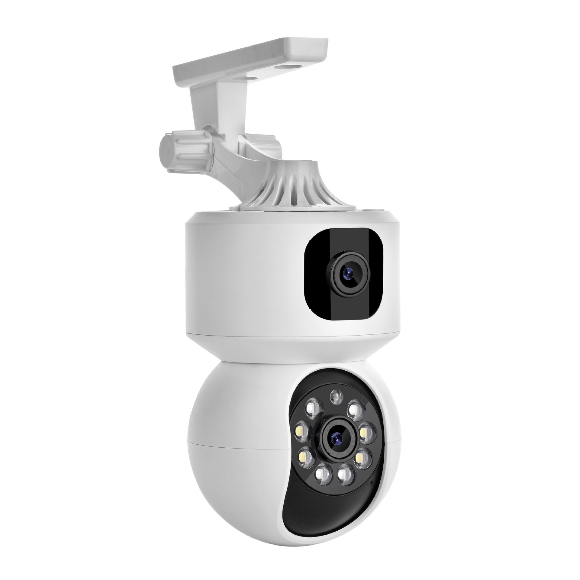 4G Dual lens CCTV camera wireless CCTV camera with 2 recording lens This Double Lens PTZ Bulb 4G camera can be used to monitor two activities simultaneouslyDual Lens V380 Smart Indoor Camera HD Wirele