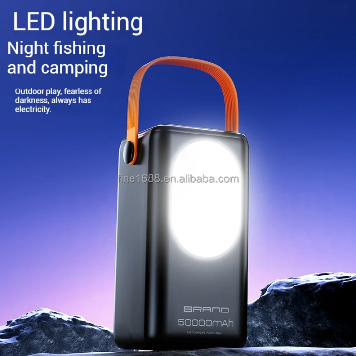 30000mAh fast charging powerbank large capacity with inbuilt charging cables fast charging powerbank with emergency flashlight large capacity powerbank large capacity fast charging powerbank