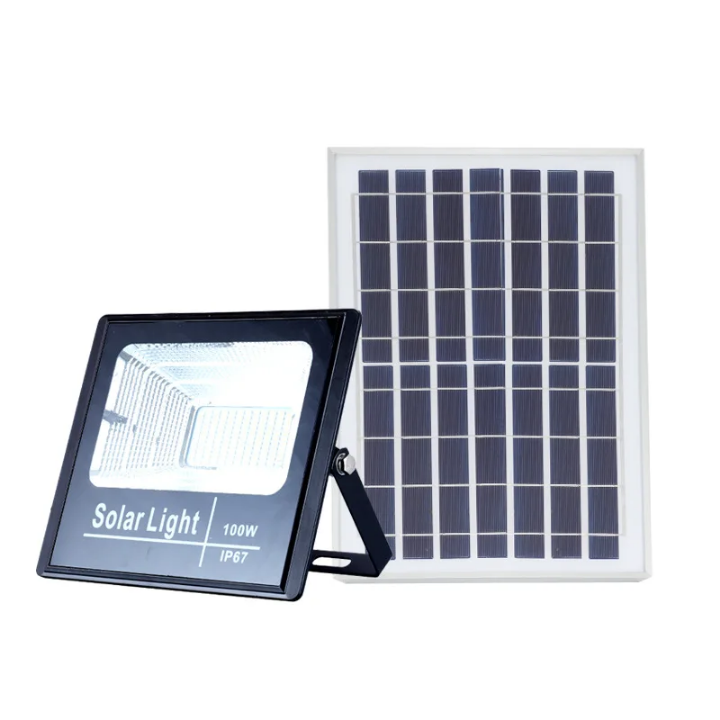 100W Solar Floodlight Dusk to dawn solar security light Outdoor Solar Flood Light Street Security Wall Floodlight Dusk to Dawn Remote Control.