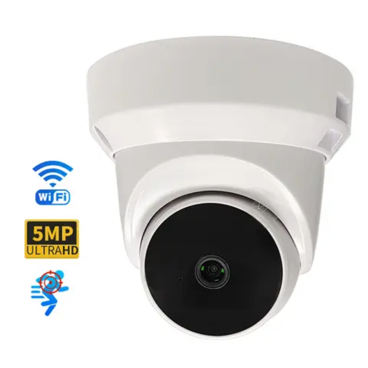 5MP Wifi CCTV camera 360° rotating security camera with motion detection, 2way communication, full color video mode,alarm,alerts notification on your phone,easy to install remote controlled camera
