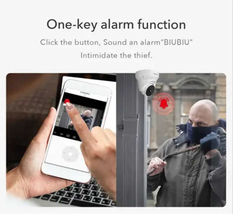 5MP Wifi CCTV camera 360° rotating security camera with motion detection, 2way communication, full color video mode,alarm,alerts notification on your phone,easy to install remote controlled camera