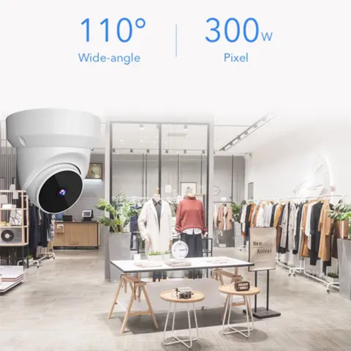 5MP Wifi CCTV camera 360° rotating security camera with motion detection, 2way communication, full color video mode,alarm,alerts notification on your phone,easy to install remote controlled camera
