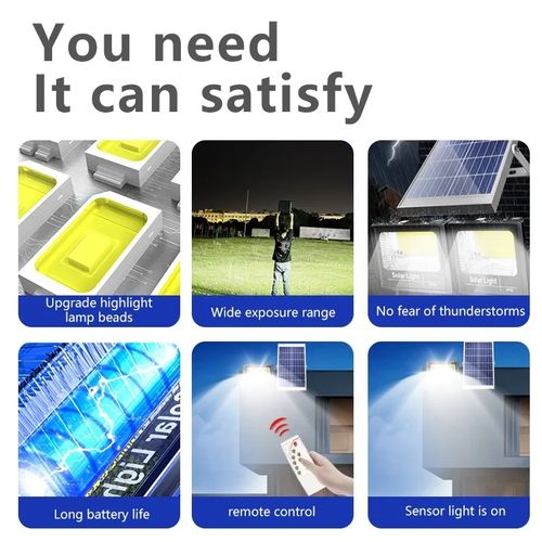 100W Solar Security Light outdoor floodlight Solar light waterproof streetlight for the compound, street garden company compound