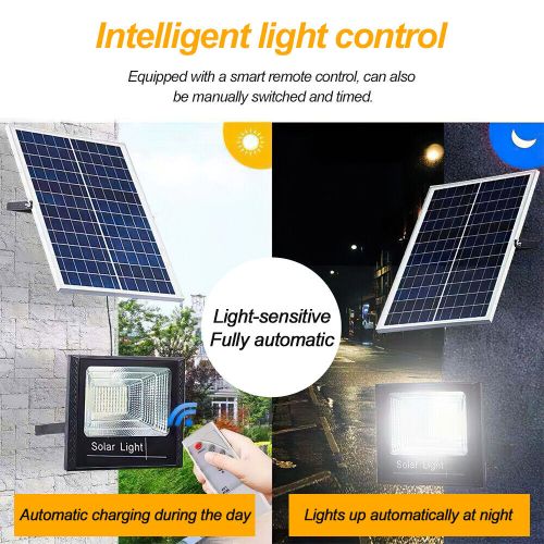 100W Solar Security Light outdoor floodlight Solar light waterproof streetlight for the compound, street garden company compound