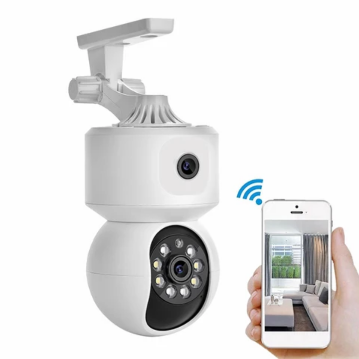 5MP Wifi CCTV camera 360° rotating security camera with motion detection, 2way communication, full color video mode,alarm,alerts notification on your phone,easy to install remote controlled camera