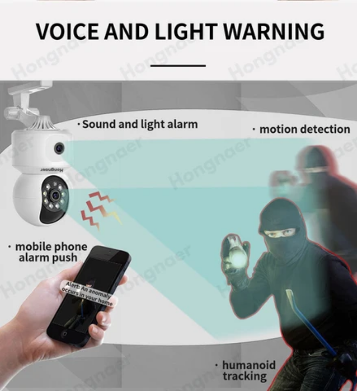 5MP Wifi CCTV camera 360° rotating security camera with motion detection, 2way communication, full color video mode,alarm,alerts notification on your phone,easy to install remote controlled camera