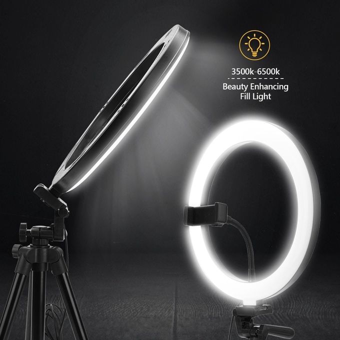 10 Inch LED Ring Light + 3120 Tripod + Remote
