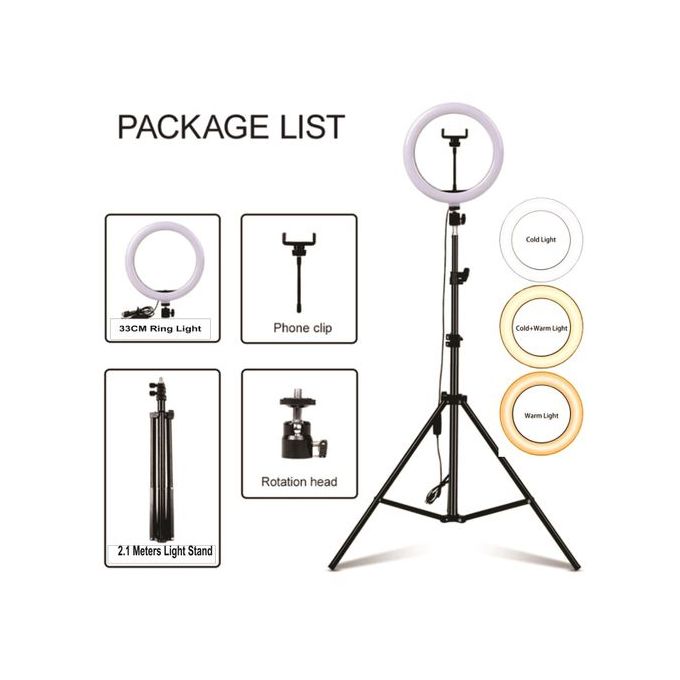Makeup Ring Light With Stand And Tripod Ring Bulb Light With Bluetooth