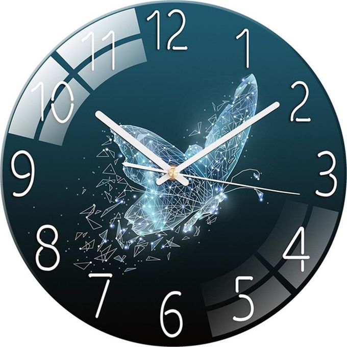 Modern Fantasy Butterfly Wall Clock Dial Silent Movement