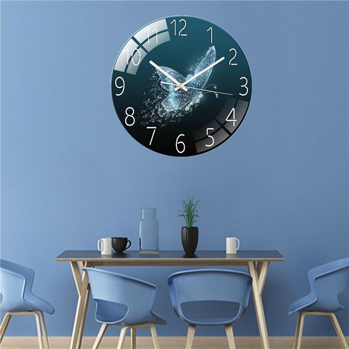 Modern Fantasy Butterfly Wall Clock Dial Silent Movement