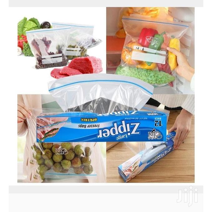 40pcs 1kg Zip Lock Plastic Bag For Storage,Zip Lock Pouches,Ziplock Bags For Fridge Storage,Freezer Re-Usable