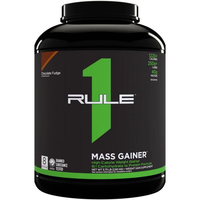 Rule 1 Proteins Rule 1 R1 Mass Gainer - Chocolate Fudge, 5.73 lbs (8 Servings)
