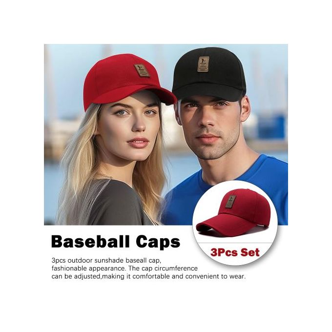 ARHANORY 2pcs/set Adjustable Baseball Cap Men Women Golf Sport Caps Sunshade Trucker Hats