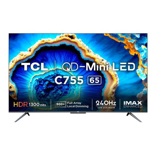 TCL 65C755 65'' QD-Mini LED Gaming TV UHD 4K HDR Google TV, IMAX ENHANCED(2024) Model