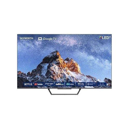 Skyworth 55G3B, 55-inches 4K QLED 2022 Frameless Smart Android TV, Black