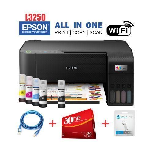 Epson EcoTank L3250 A4 WIRELESS Printer (All-in-One)+Rim, (1YR WRTY)
