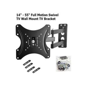 Home Design Full Motion TV Wall Mount Bracket Articulating Arms Swivels Tilts Extension Rotation for Most 14-55 Inch