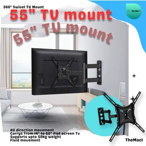 Home Design Full Motion Swivel 360 Degree TV Wall Mount upto 14" tv upto 55' tv 50kgs maximum