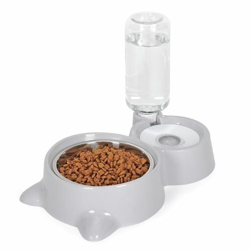 Pet Supplies Automatic Waterer Cat and Dog Food Bowl Double Bowl
Pet Water Food Feeder Automatic Dispenser 1.8L Stainless Steel Bowl For Drinking & Eating