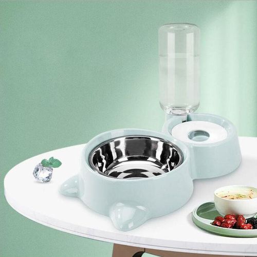 Pet Supplies Automatic Waterer Cat and Dog Food Bowl Double Bowl
Pet Water Food Feeder Automatic Dispenser 1.8L Stainless Steel Bowl For Drinking & Eating