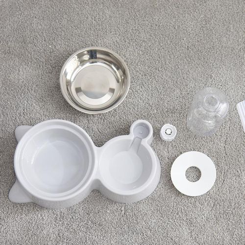 Pet Supplies Automatic Waterer Cat and Dog Food Bowl Double Bowl
Pet Water Food Feeder Automatic Dispenser 1.8L Stainless Steel Bowl For Drinking & Eating