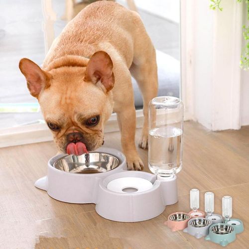 Pet Supplies Automatic Waterer Cat and Dog Food Bowl Double Bowl
Pet Water Food Feeder Automatic Dispenser 1.8L Stainless Steel Bowl For Drinking & Eating