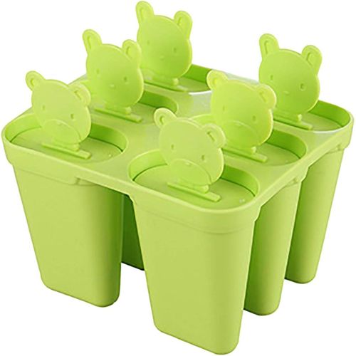 Ice Popsicle Molds,1Pack of 6-Hole Reusable Easy Release Ice Pop Maker - BPA-free Silicone Popsicle Molds for Kids & Adult ,DIY Ice Cream Mold