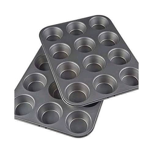 12 Hole Muffin Tray And Get One Non Stick Box Loaf Tin
12 Holes Cup Cake Baking Tins + FREE Bread Baking Tin