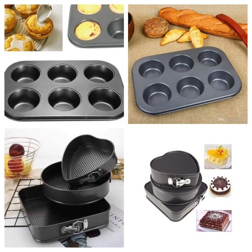 A Set Of 4 Different Shapes Of Baking Tin