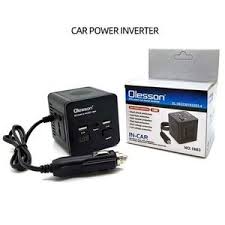 150W Olesson car inverter with 2 AC sockets, 2 USB, 2 Type-C ports & LED display. Charge laptops, phones, and more from your car—safe, fast, and portable.